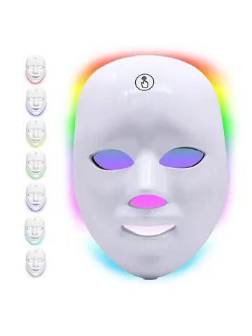 슈퍼 핫 가정용 및 상업용 7색 LED 광자 뷰티 마스크로 노화 방지 주름 개선, 미백 및 섬세한 피부를 위한 마스크