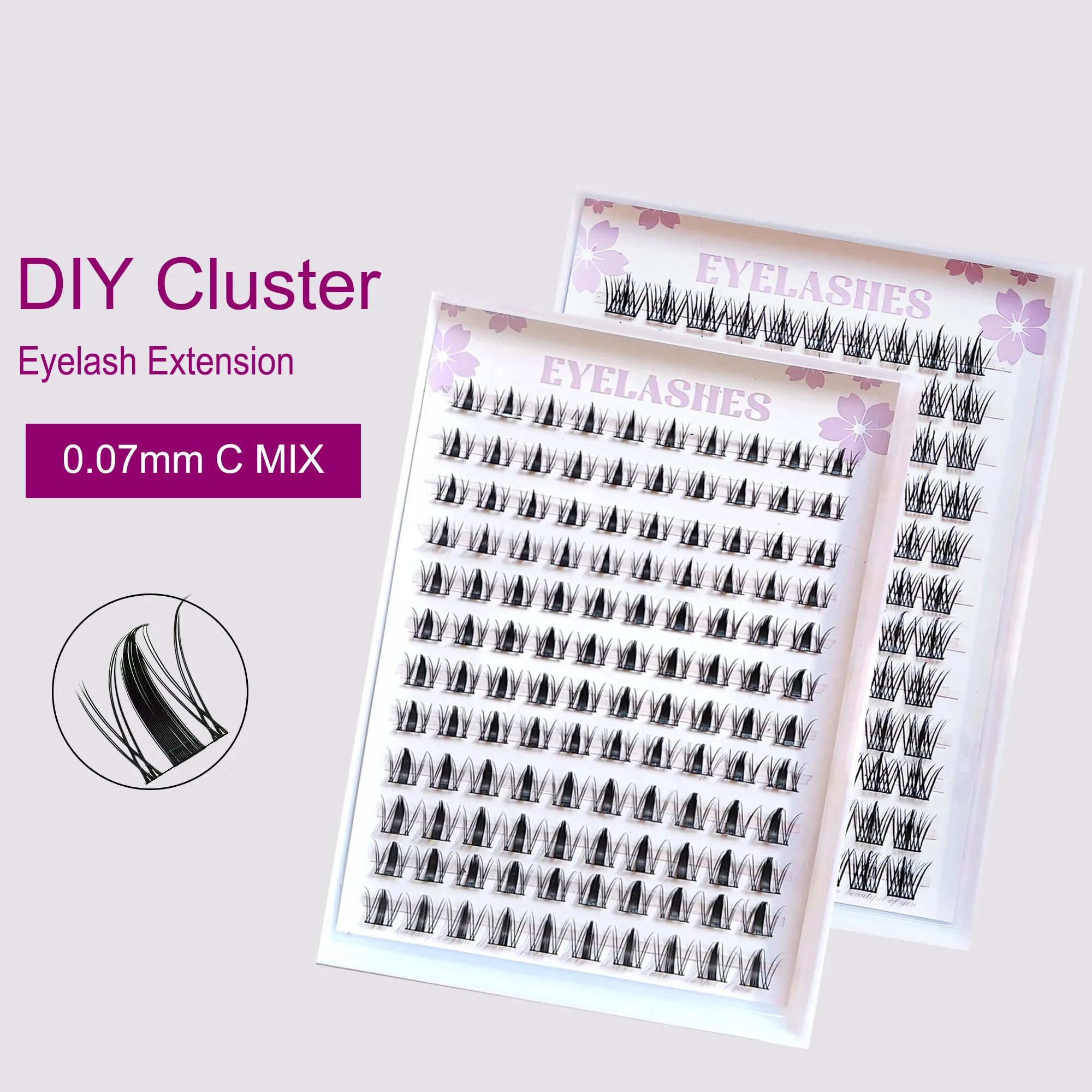 Cluster Lashes Kit Manga Lashes Natural Eyelash extension Cluster Natural Volume Individual Lashes Mixed Tray Lashes BOND