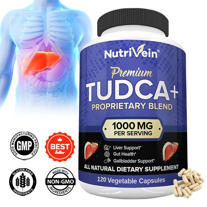 TUDCA+ - Liver Support Supplement, Detox and Cleanse for Healthy Liver Function, Promotes Gut Health, Gallbladder Support