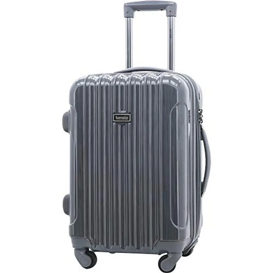 

20-Inch TSA-Lock Hardside Spinner Luggage in Metal Gray for Travel Durable Hardshell with Smooth-Rolling Wheels and Secure Lock