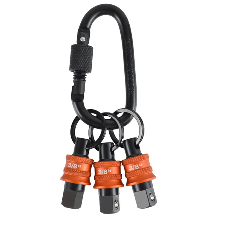 Slagmoersleutel Accessoireset-Socket Houder Sleutelhanger 3Pc-3/8In Socket Organizer Met Quick Release En Clip-Toolbox Opslag