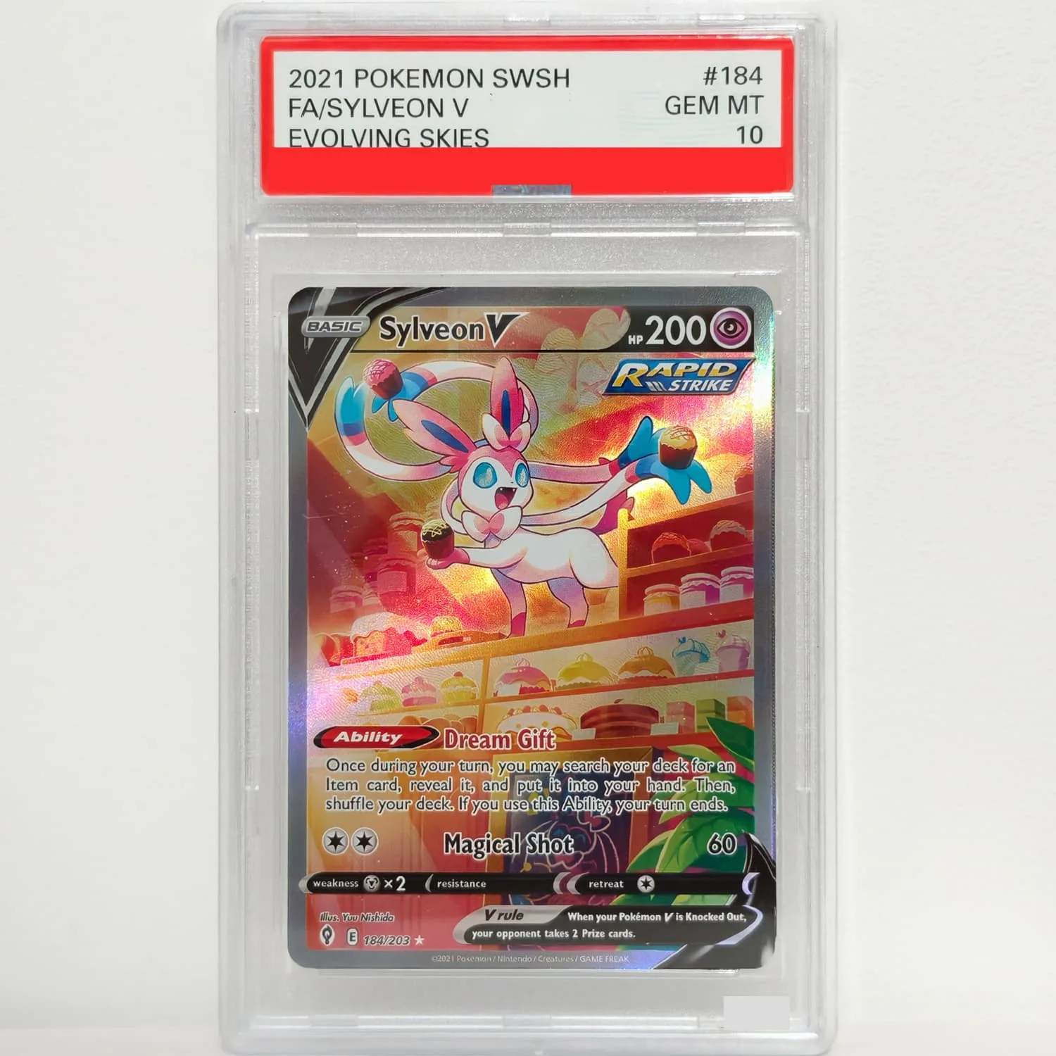 Homemade English Points Rating Card Umbreon #189 Espeon #180 Sylveon #184 Glaceon #175 Vaporeon #SWSH181 Game Collection Toy - view 3