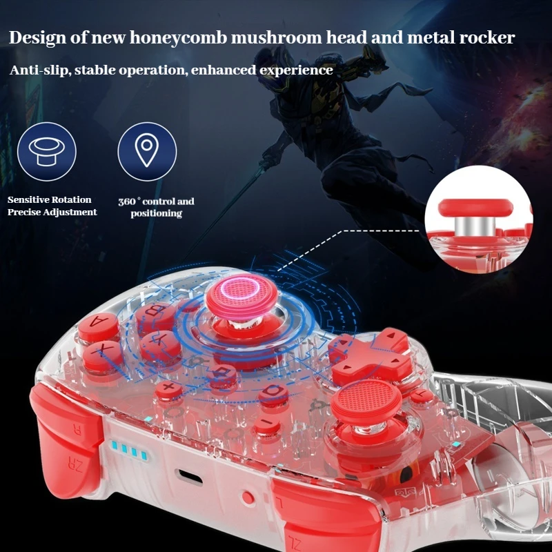 Tesla Transparent Game Controller Suitable For Tesla Amd Car Model Refresh 3/Y/X Bluetooth Wireless Connection Switch Car Game