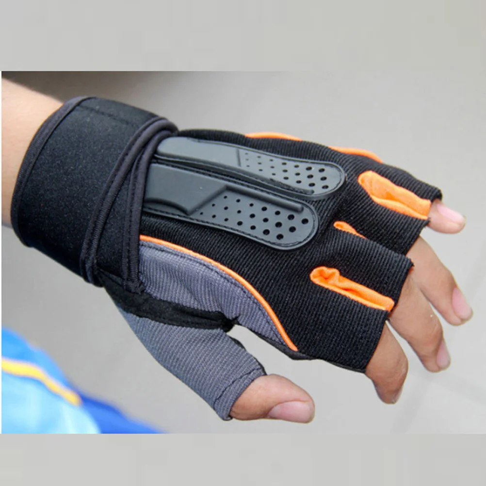 

1Pair Anti Slip Exercise Gloves for Outdoor Fitness Training Thumbless Grip Gloves Enhanced Durability with Silicone Padding