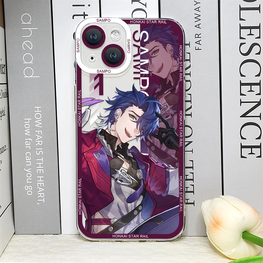 Honkai Star Rail Sampo Jing Yuan Kafka Phone Case for IPhone 16 15 Pro Max 7 8 14 Plus 13Mini 12 11 X XS Soft Clear Cover Fundas