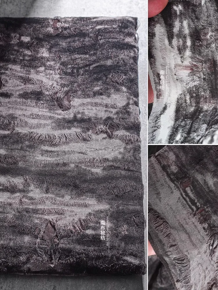 

Окрашенная в галстук вязаная ткань из искусственного шелка Серая перфорированная стираная куртка Одежда Дизайнерская ткань Одежда Шитье по метрам Материал «сделай сам»