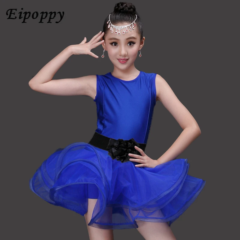 New children's female Latin dance costumes dance show skirt dress competition practice suit grading service short-sleeved