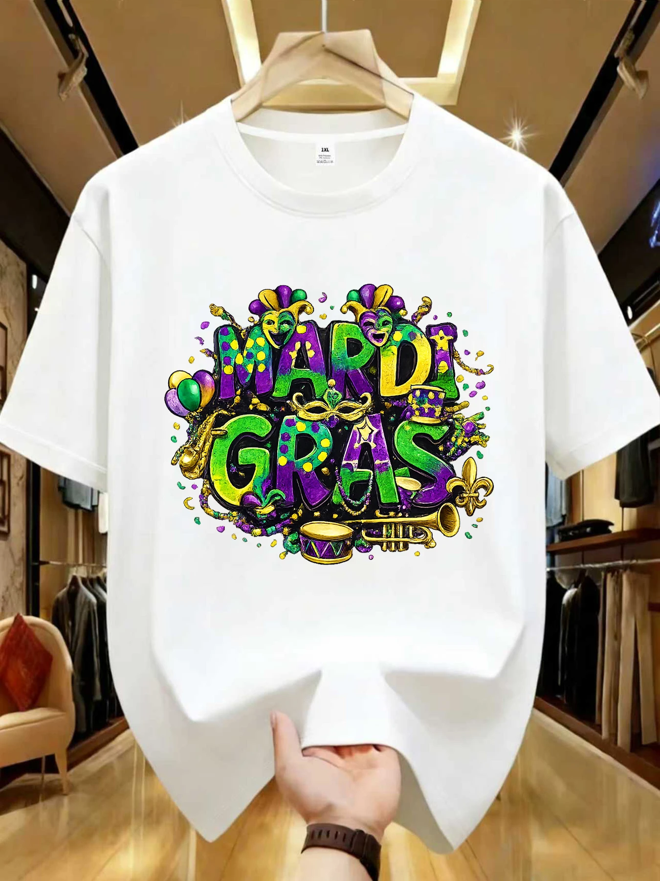 

【WDS01323】Creative letter printed plus size women's round neck T-shirt summer casual short sleeved top street fashion versatile