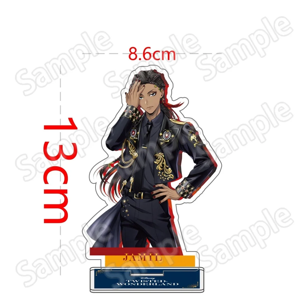 Anime Twisted Wonderland Acryl-Ständer Schlüsselanhänger 10-15cm Spiel Malleus Riddle Azul Idia Vil Leona Schreibtisch-Deko Sammlerstück Fan-Geschenk
