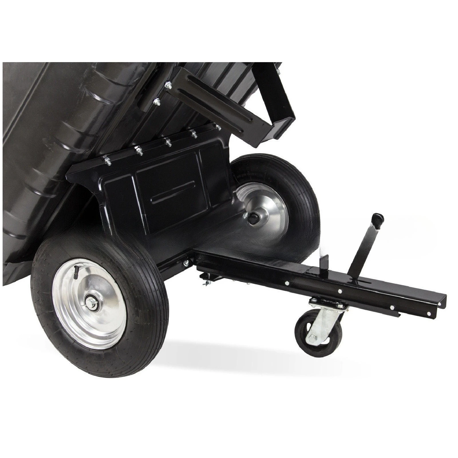 2025년형 농장 잔디 운반 트레일러 유틸리티 트랙터 트럭 견인 팁핑 ATV 카트 트레일러 이륜 수레