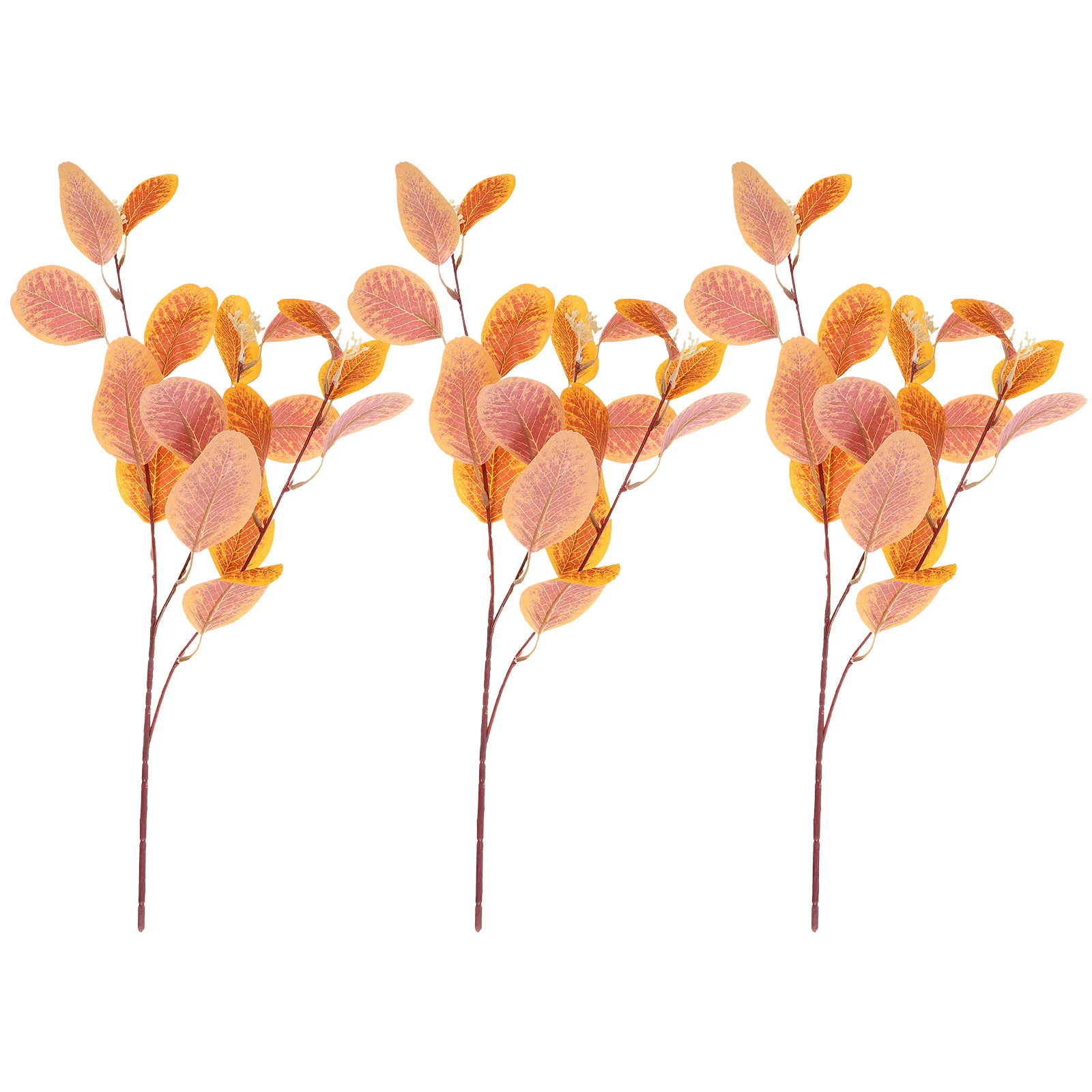 

3 Pcs Simulated Eucalyptus Leaves Faux Plants Artificial Stem Office Decor Bundle Silk Flower Picks Branches for Decoration
