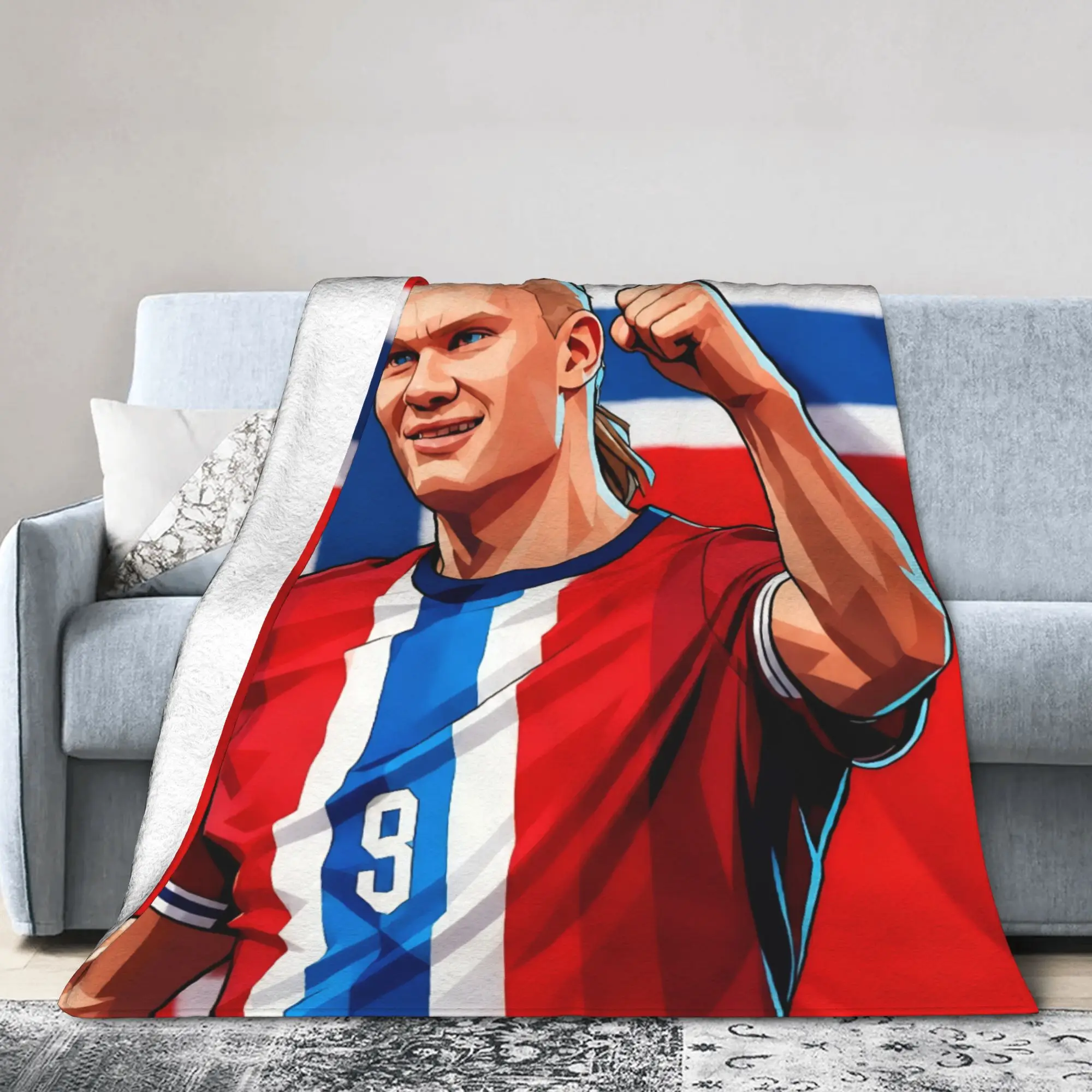 Norway Football Soccer Norwegian Blankets  Fleece Vintage Warm Throw Blanket for Coverlet Textile Decor