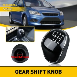 1Pcs Gear Shift Knob Black  Leather For Ford C-Max Focus Mk2 Mk3 Grand C-Max Galaxy Kuga Transit Connect Custom S-Max Headball