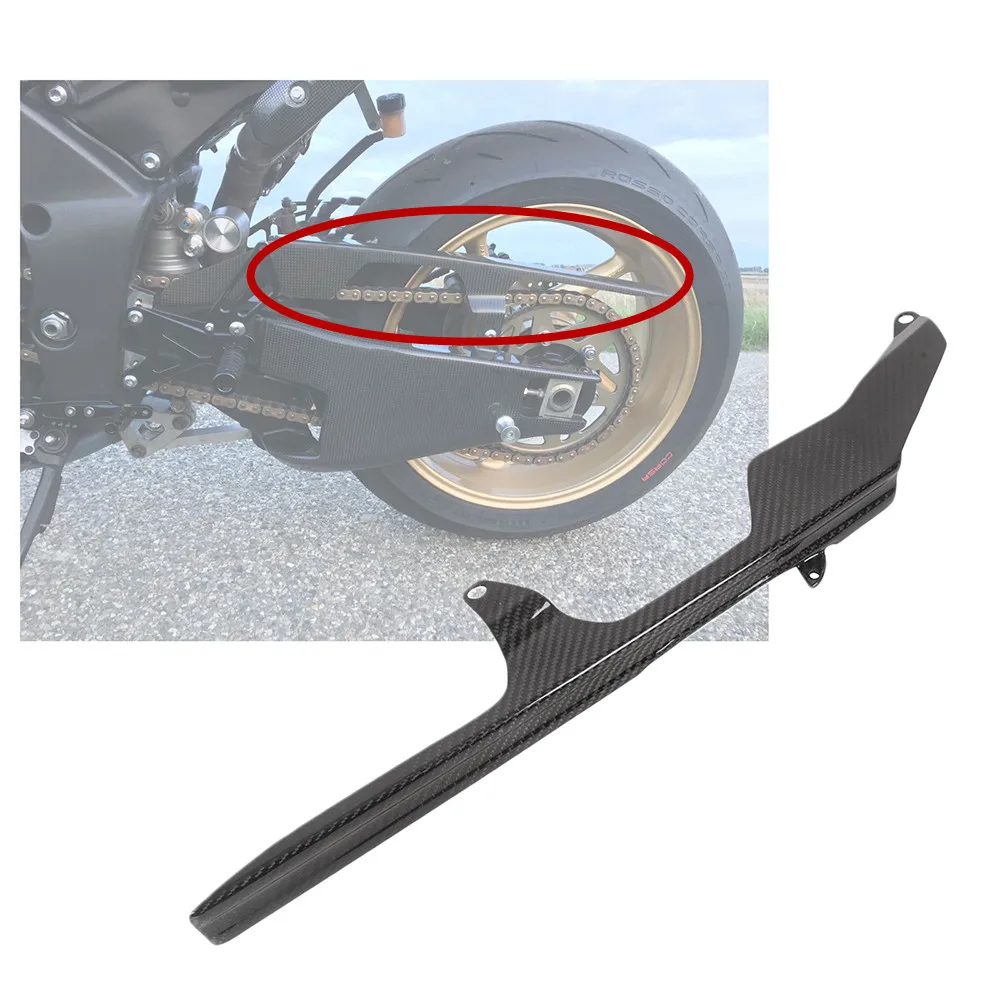 For Yamaha YZF R1 2009 2010 2011 2012 2013 2014 Motorcycle Carbon Fiber Rear Wheel Chain Guard Twill Cover Panel Modification 
