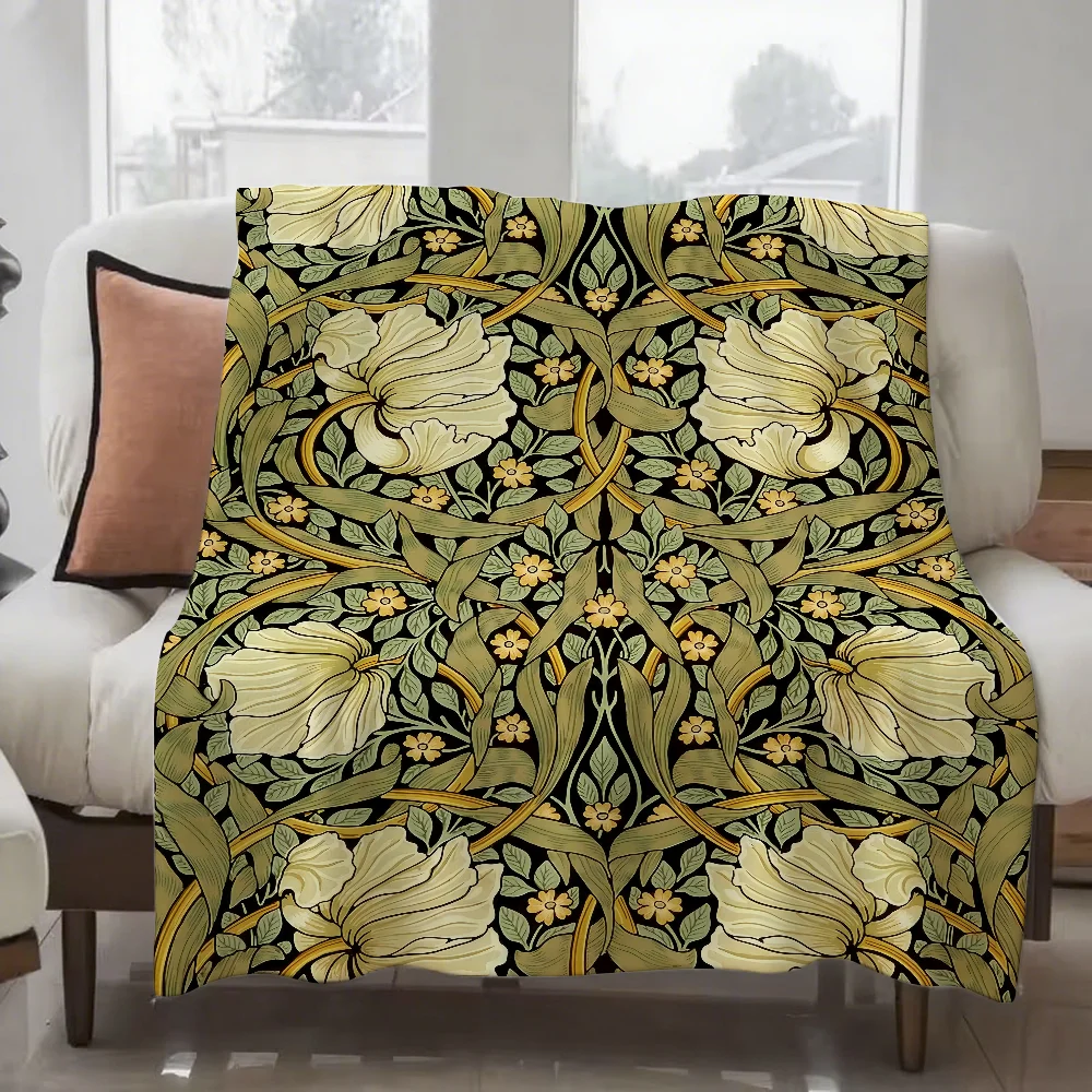 

William Morris - Pimpernel Blanket Design Lightweight Throw Blanket For Dorms, Naps, Living Room, Office,Sofa,All-Season