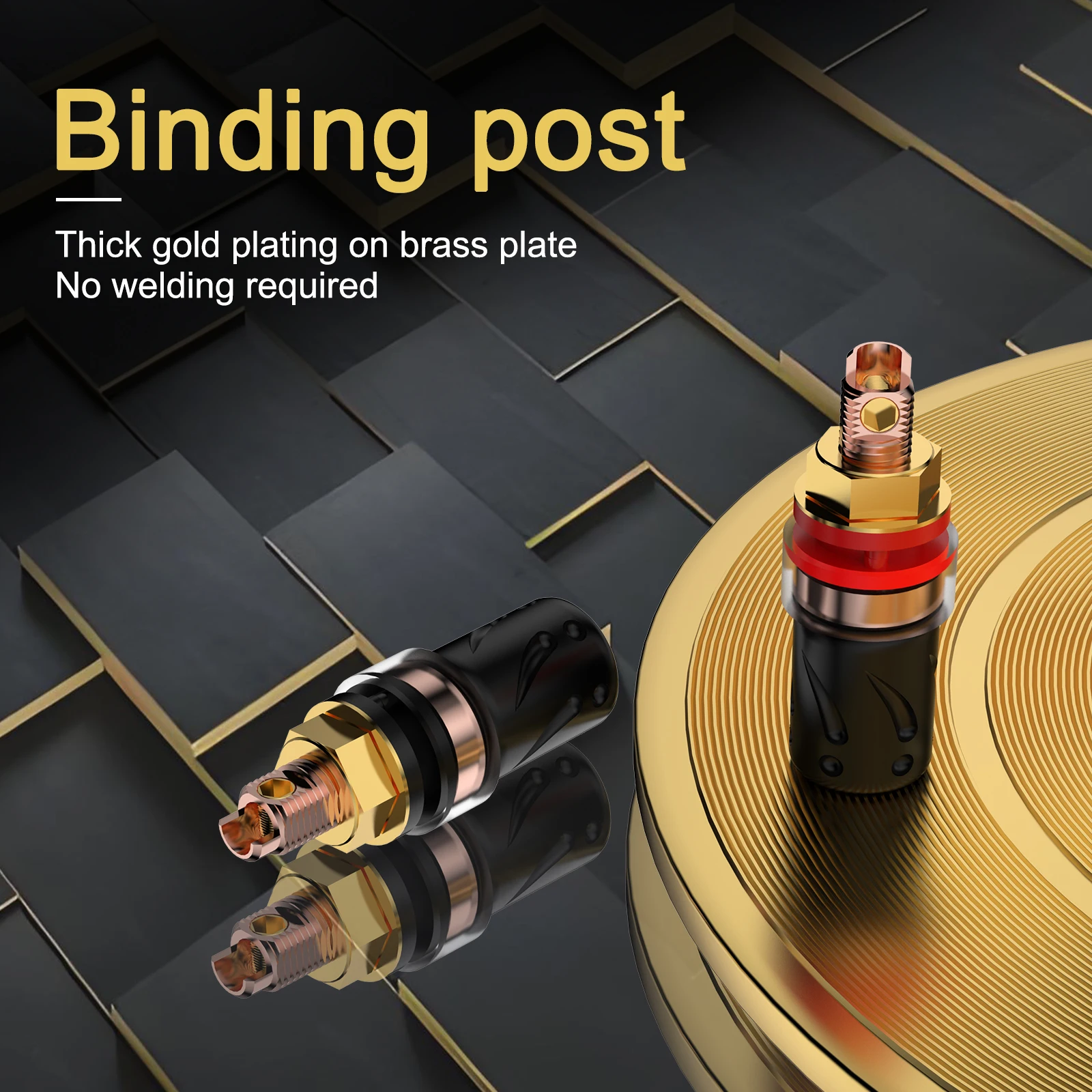 Viborg BP603, 4 Uds., poste de encuadernación de Audio Hifi de alta gama, terminales de altavoz chapados en rodio y cobre puro para entusiastas del Audio