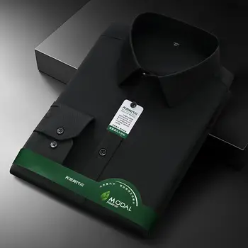 10 best sales Erkekler için beyaz uzun kollu gömlek - №8