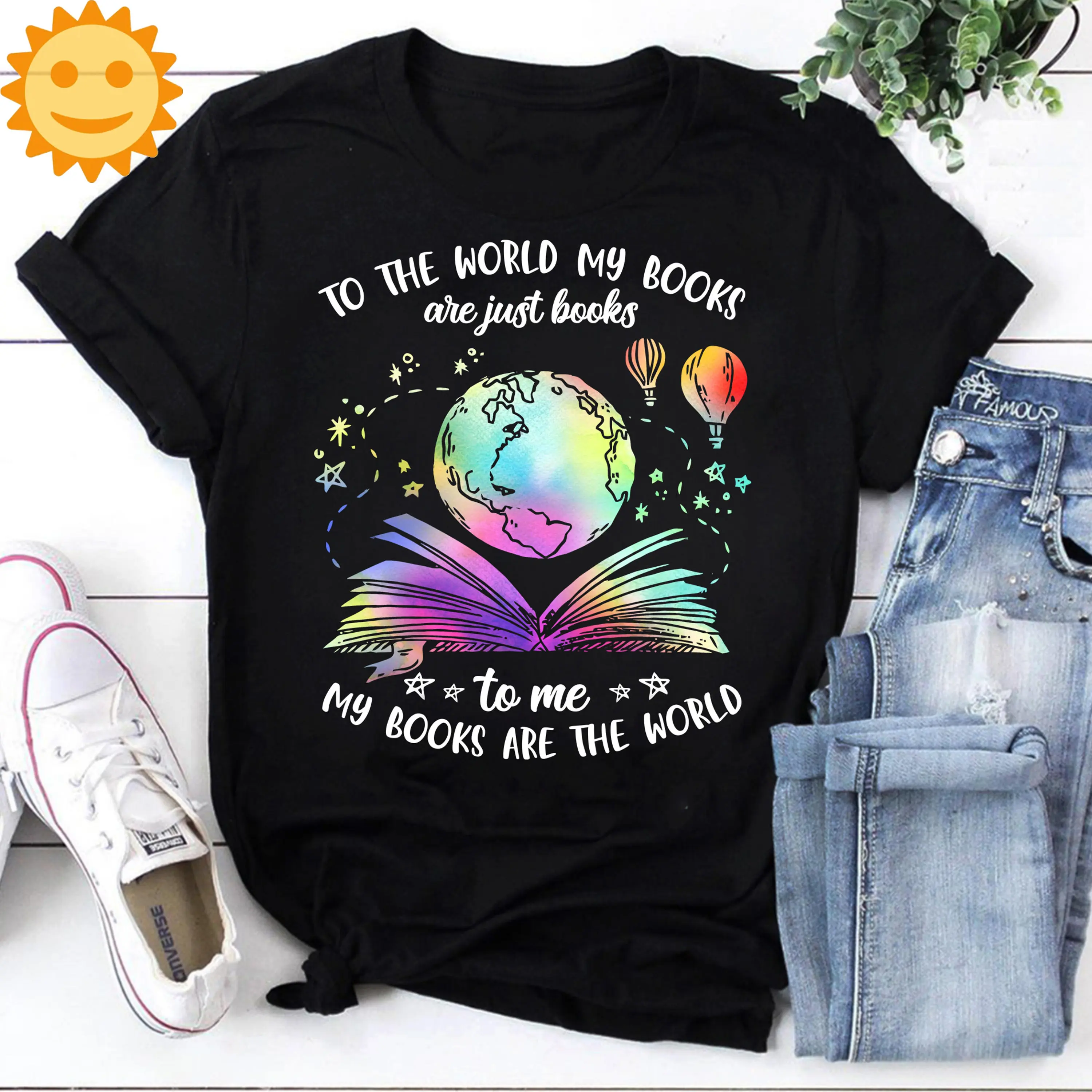 To The World My Books Are Just Vintage T Shirt Book Reading Lovers Bookaholic Nerd