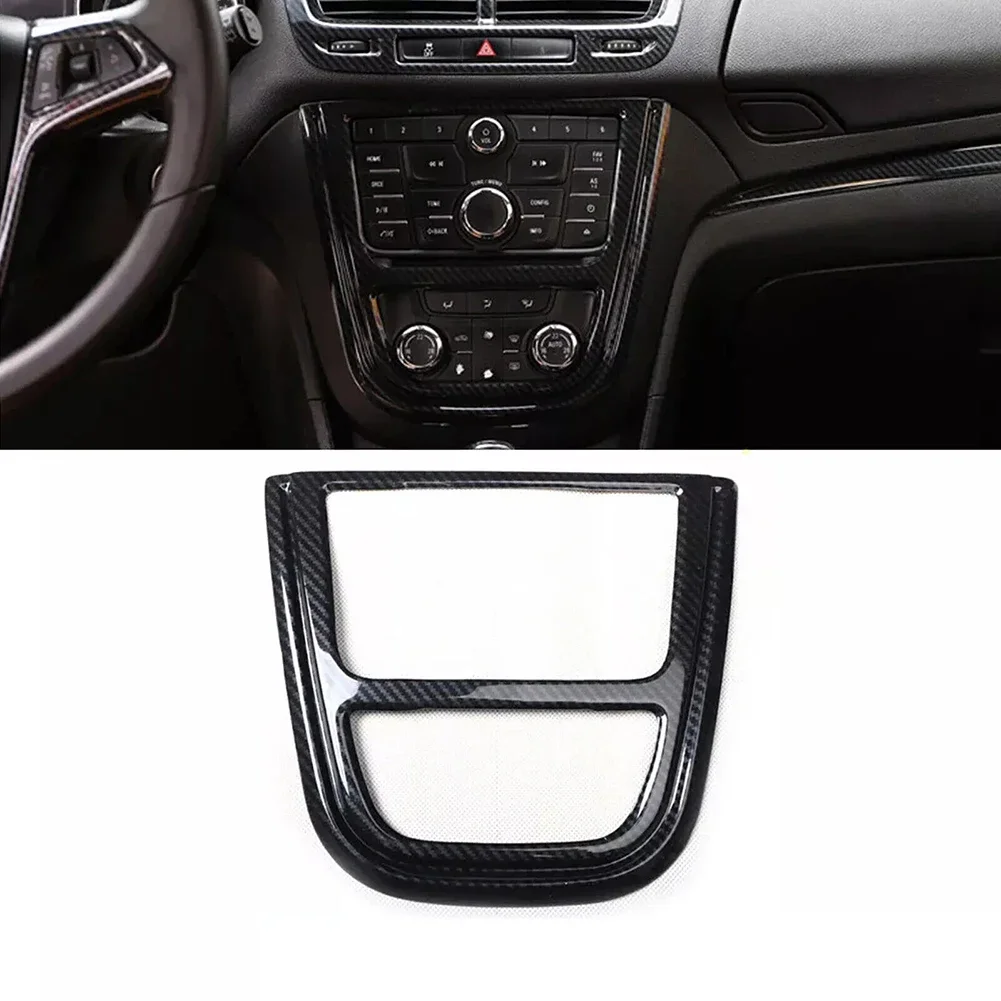 Carbon Fiber Console CD Button Frame Control Panel Cover For Buick For Encore 2013-2015 Navigation Panel Volume Button Sticker