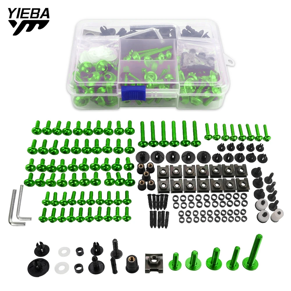 For Kawasaki Ninja 250 300 400 650 H2 H4 Universal Motorcycle Accessories Complete Fairing Bolts Kit Screws Nuts
