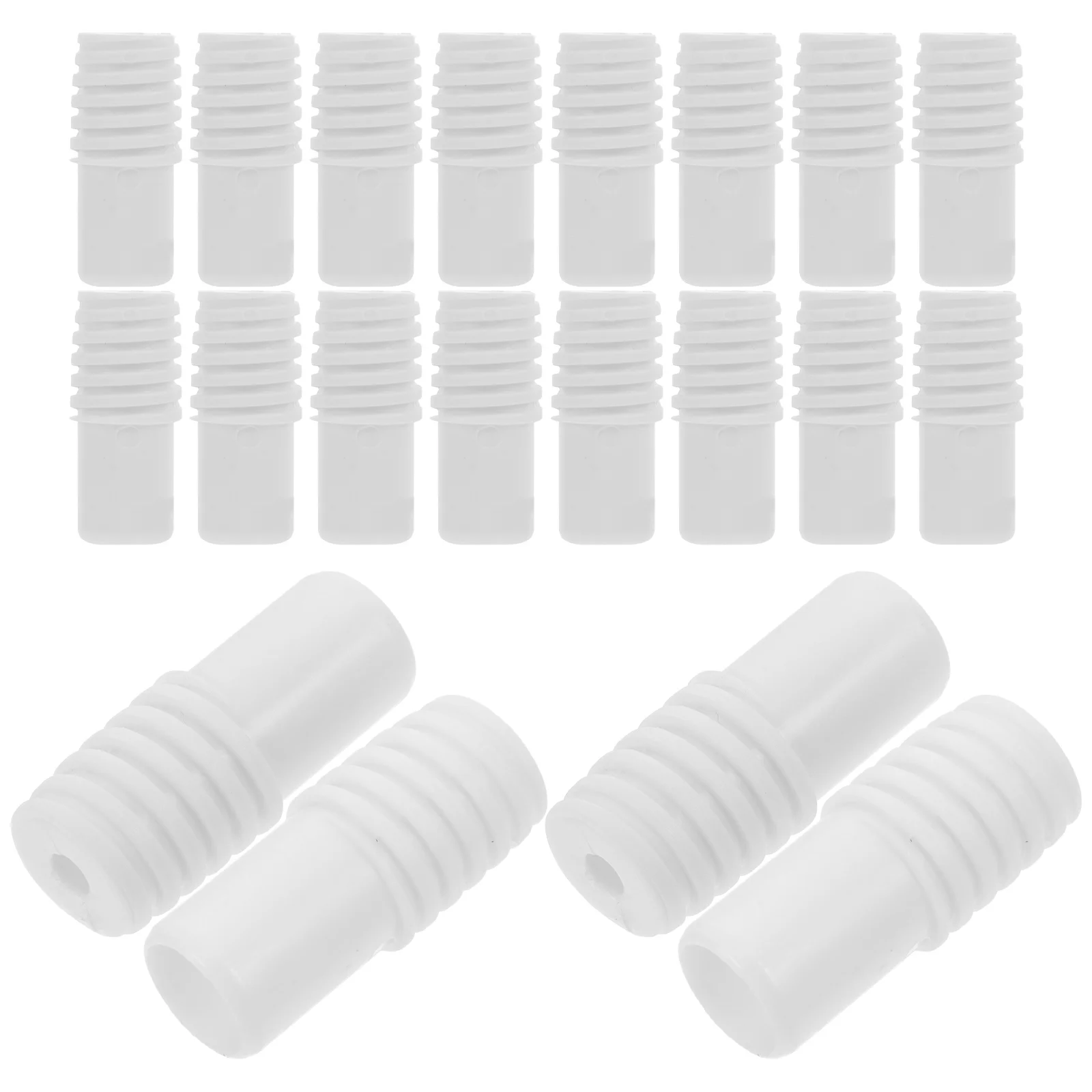 

20pcs Plastic Threaded Connector White Teeth Adapter 19-22mm Broom Mop Handle Extension Pole Cleaning Tools Home Supplies