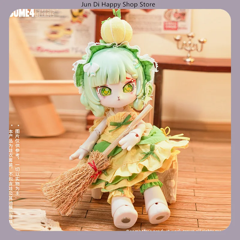 COME4FREE سلسلة الحلوى اليقطين BJD ملابس دمى 1/12 فستان لطيف الزي لفستان الدمية OB11