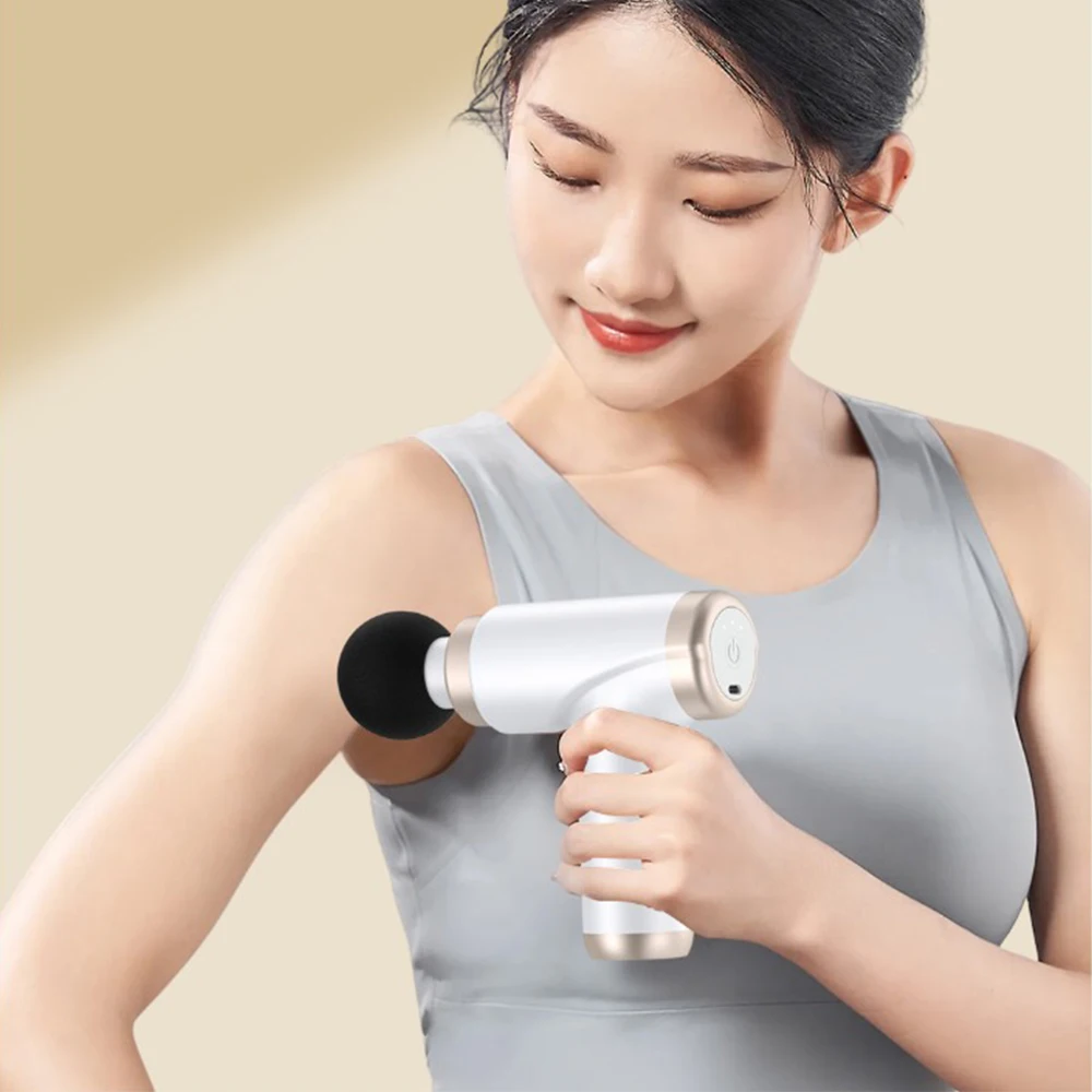 Mini Massage Gun 3 Modes Vibration Massager Fitness Massager for Body Percussion Pistol Deep Tissue Muscle Relax Fascia Gun