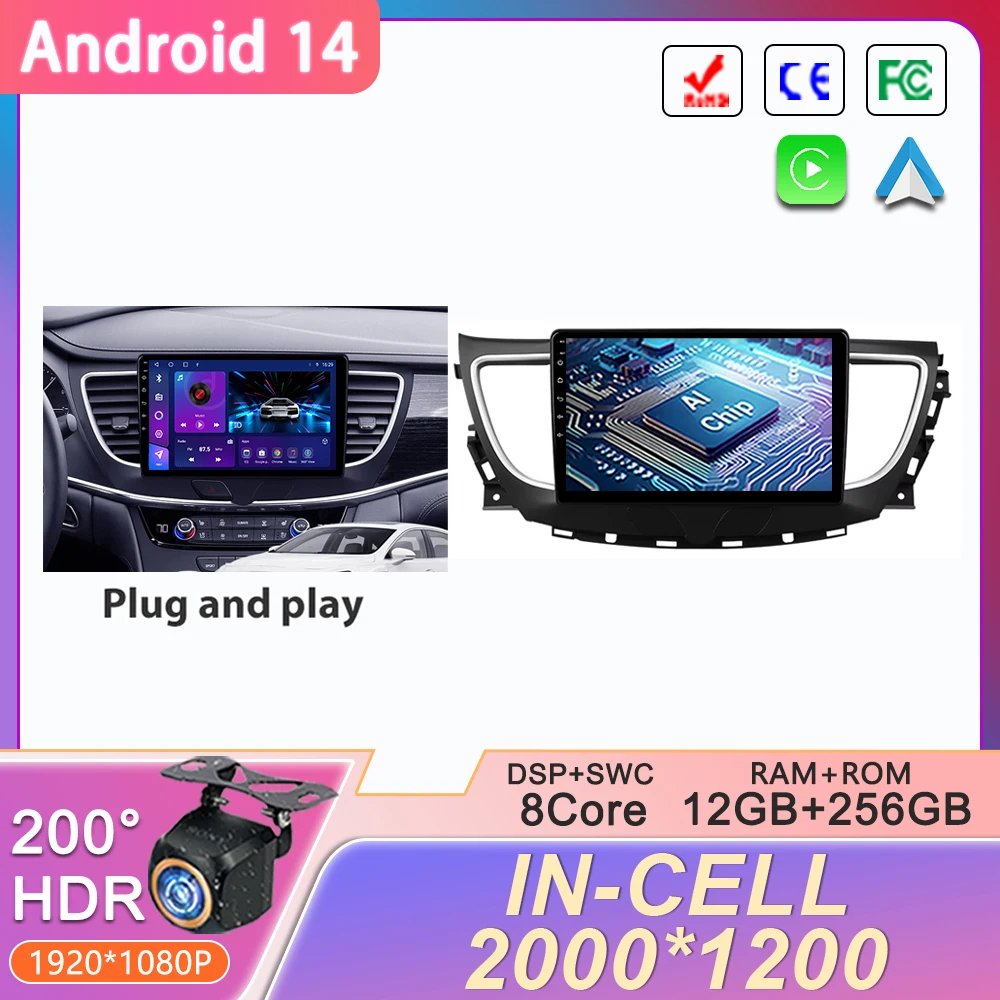 

Android 14 For Buick LaCrosse 3 2016 - 2019 Car Radio Multimedia Video Player Navigation stereo GPS No 2din Screen Head Unit