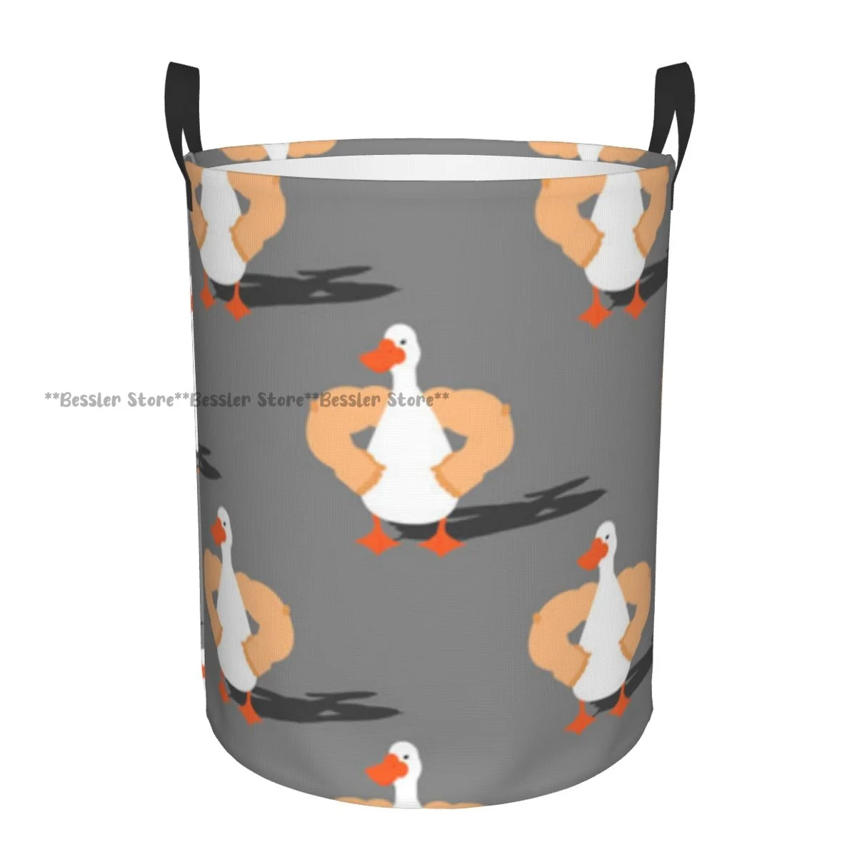 Strong Goose Pattern Waterproof Storage Bag Household Dirty Laundry Basket Folding Bucket Clothes Organizer