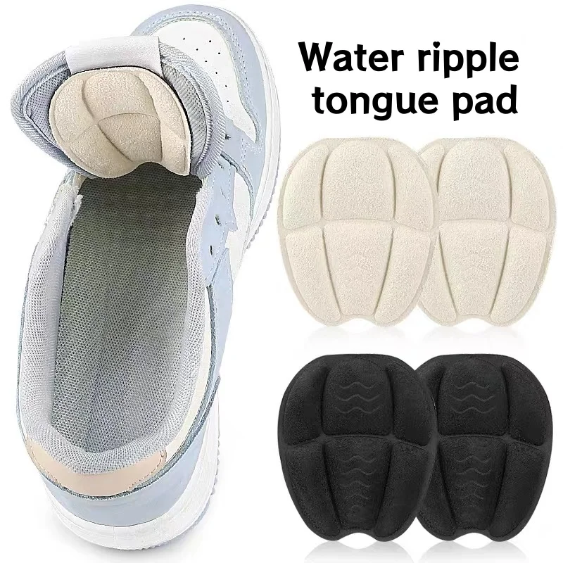1Pair Non Slip Shoe Tongue Pads Breathable Size Reducer Tongue Cushion Insert Soft Heel Pads Accessories