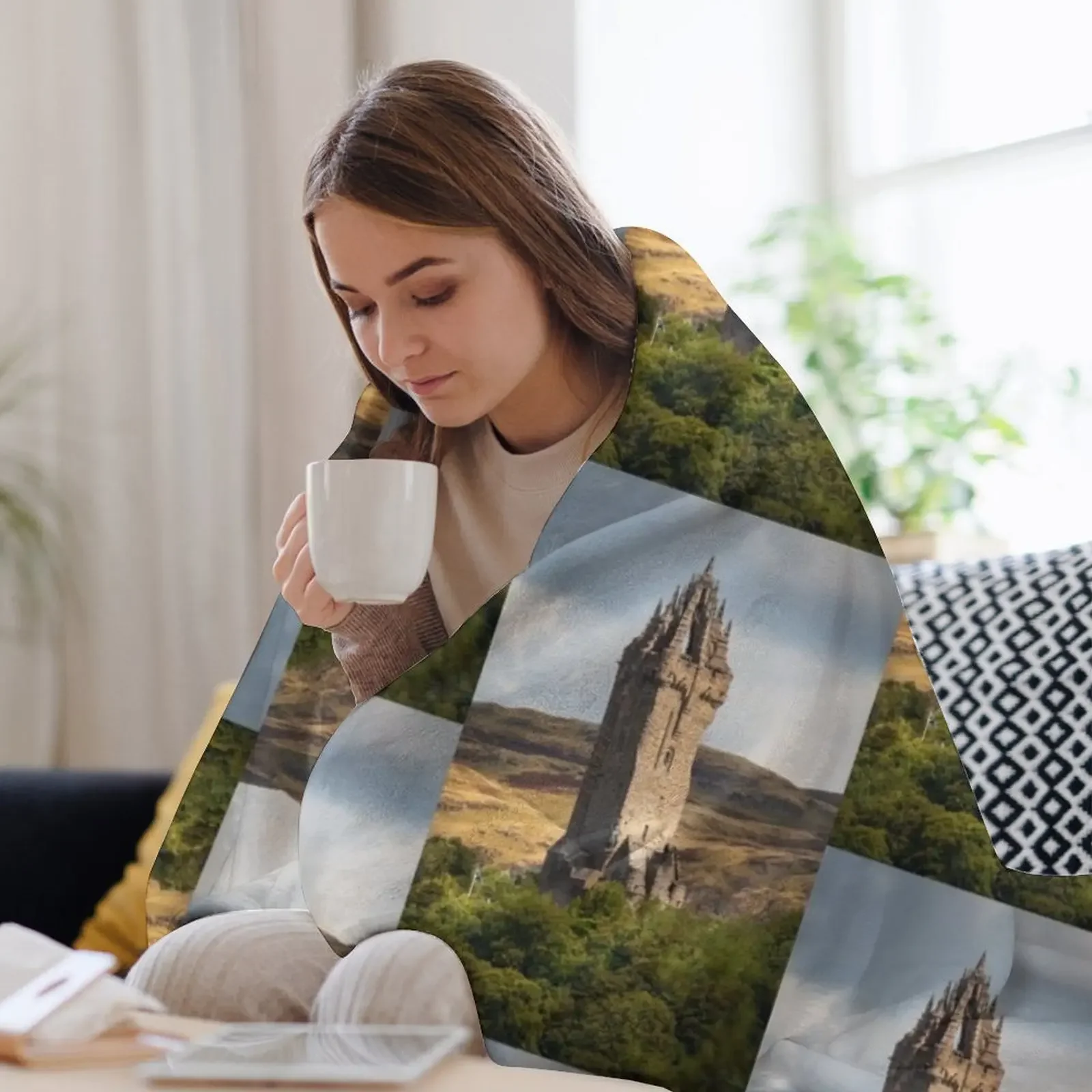 بطانية رمي The National Wallace Monument أنعم لحاف أريكة قطيفة ثقيل للنوم