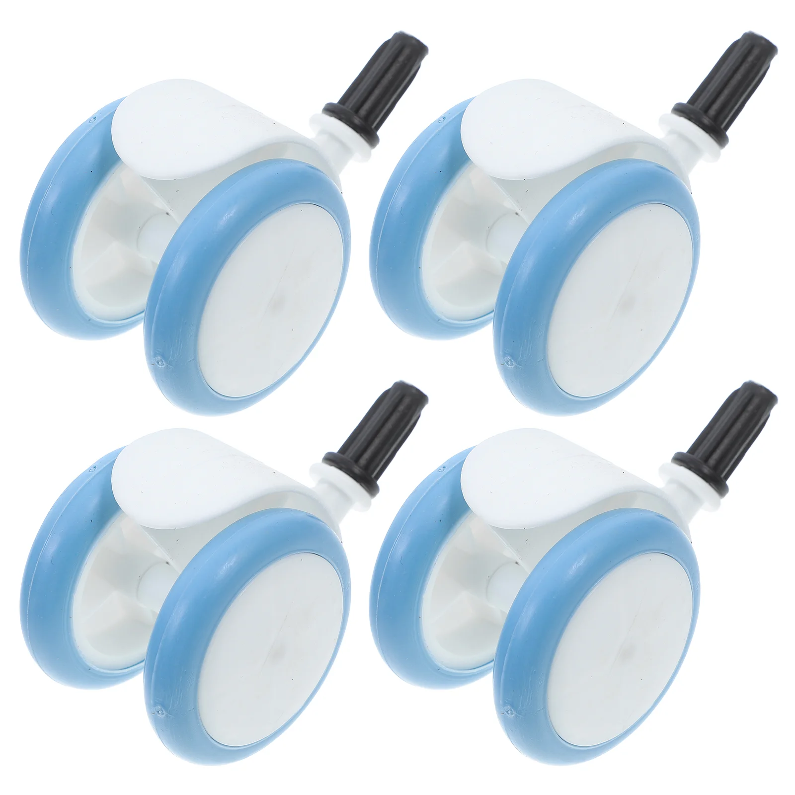 4 Pcs Walking Aid Replacement Wheels Caster Desk Chair Baby Rubber Accessories Universal Casters Plastic