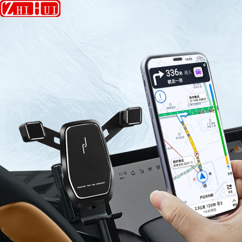 For Geely Atlas 2nd Gen Starray Car Mobile Phone Holder Central Control Display Screen Mount Gravity Bracket Stand Accessories