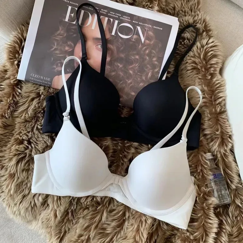 Nahtlose Push-Up Bh Verschluss Vorne Bhs Für Frauen Kleine Tasse Nicht-draht Büstenhalter Sexy Dessous Weibliche S-XL Unterwäsche dessous