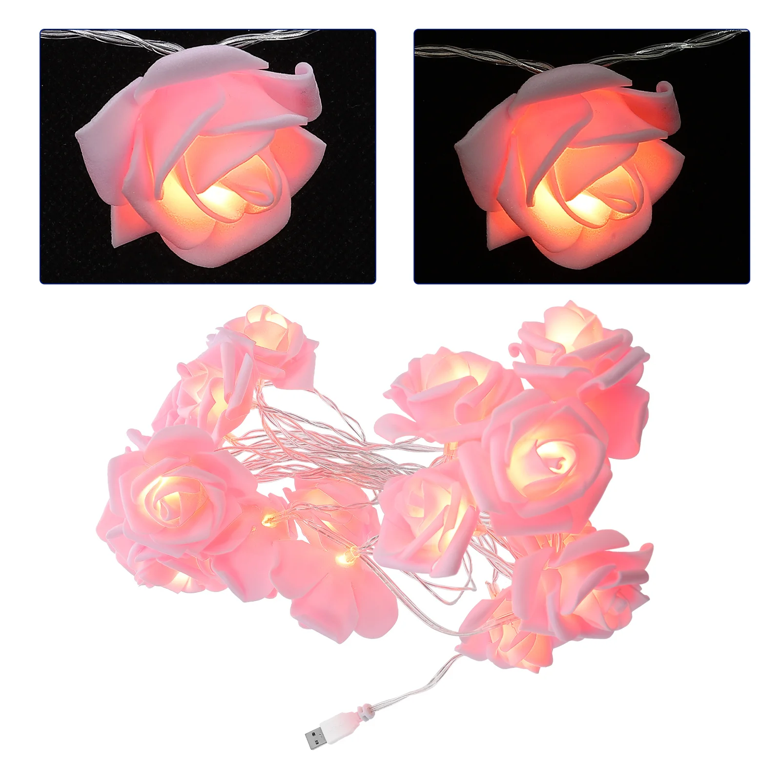 20 Led 3 متر أضواء الورد حفل زفاف عيد الميلاد الديكور الجنية مهرجان عطلة الذكرى عيد الميلاد عيد الميلاد عيد الحب #5