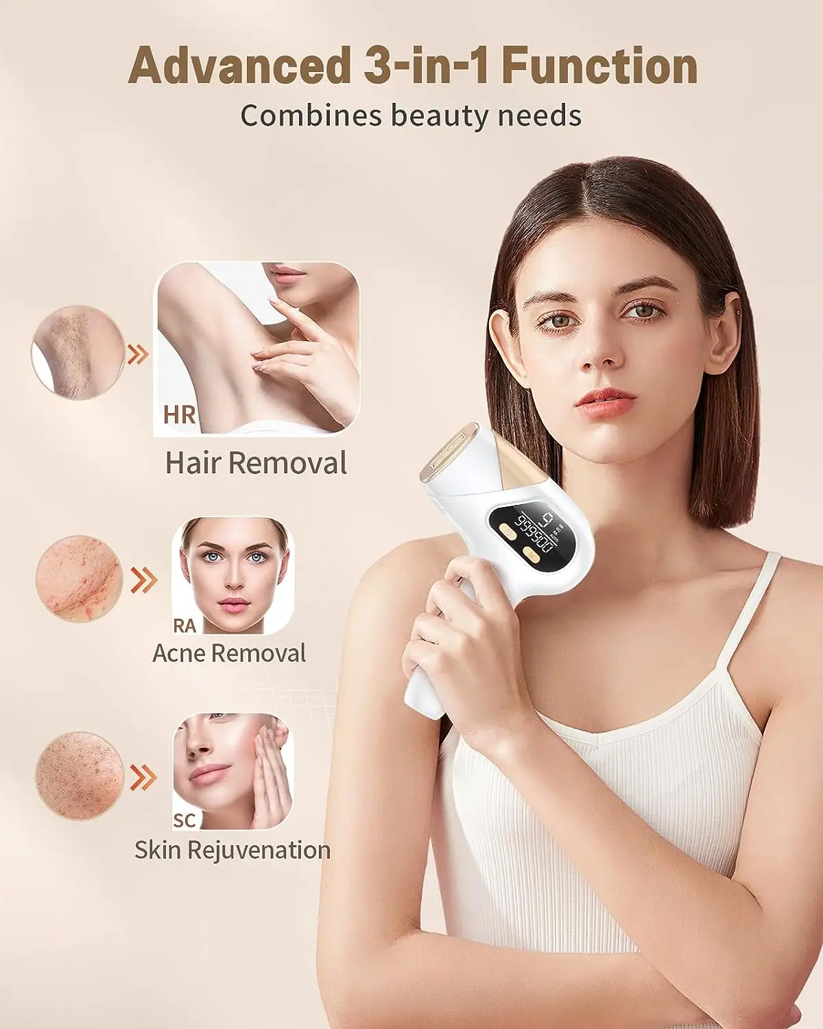 IPL Epilator for Home Use Painless Permanent Hair Removal Device with Ice Cooling Laser Hair Removal for Full Body view 5