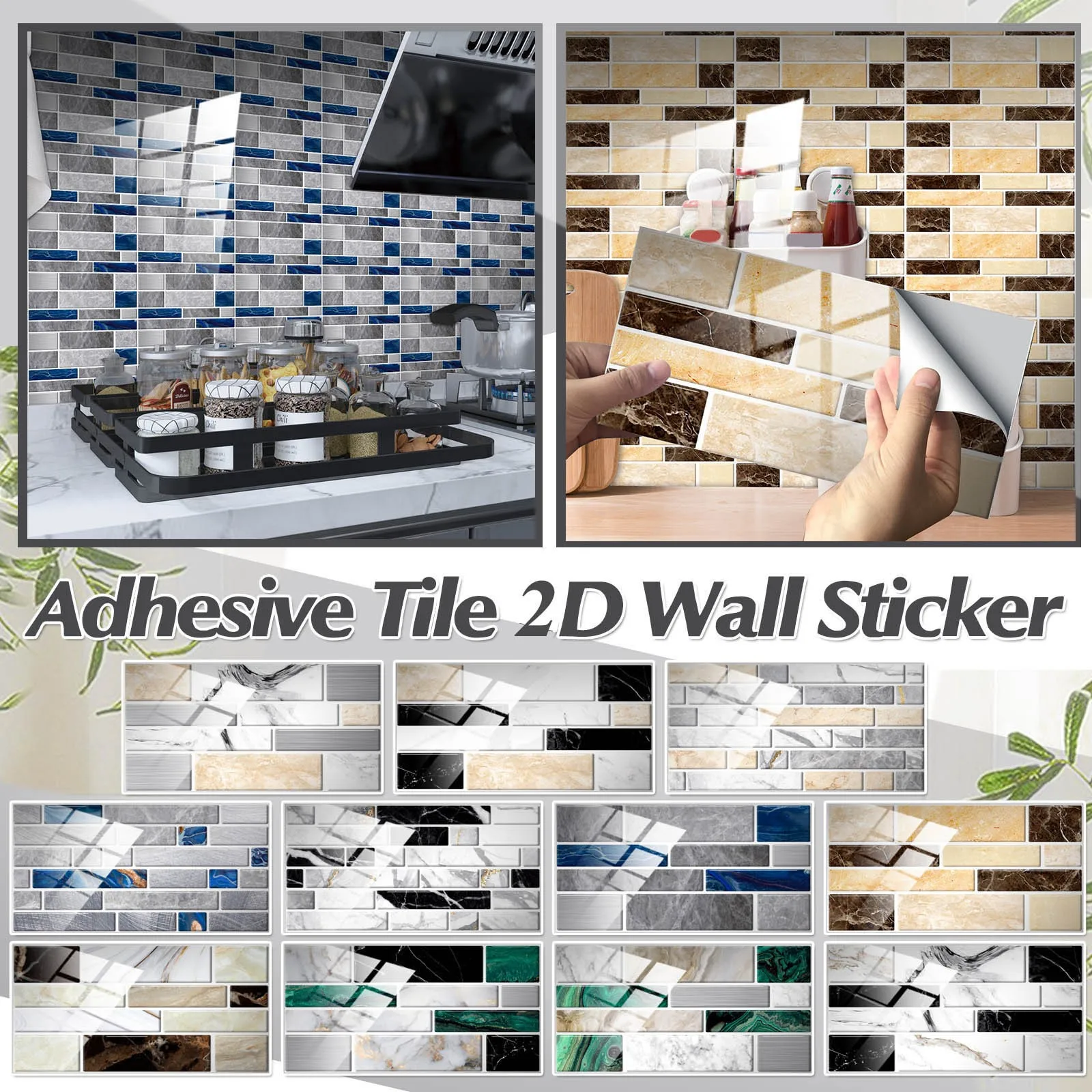 New In Crystal Wall Tile Stickers 1pc Kitchen Sticker 2d Bathroom Self Sticker Wall Tile Arts Crafts Home Decor For Living Room