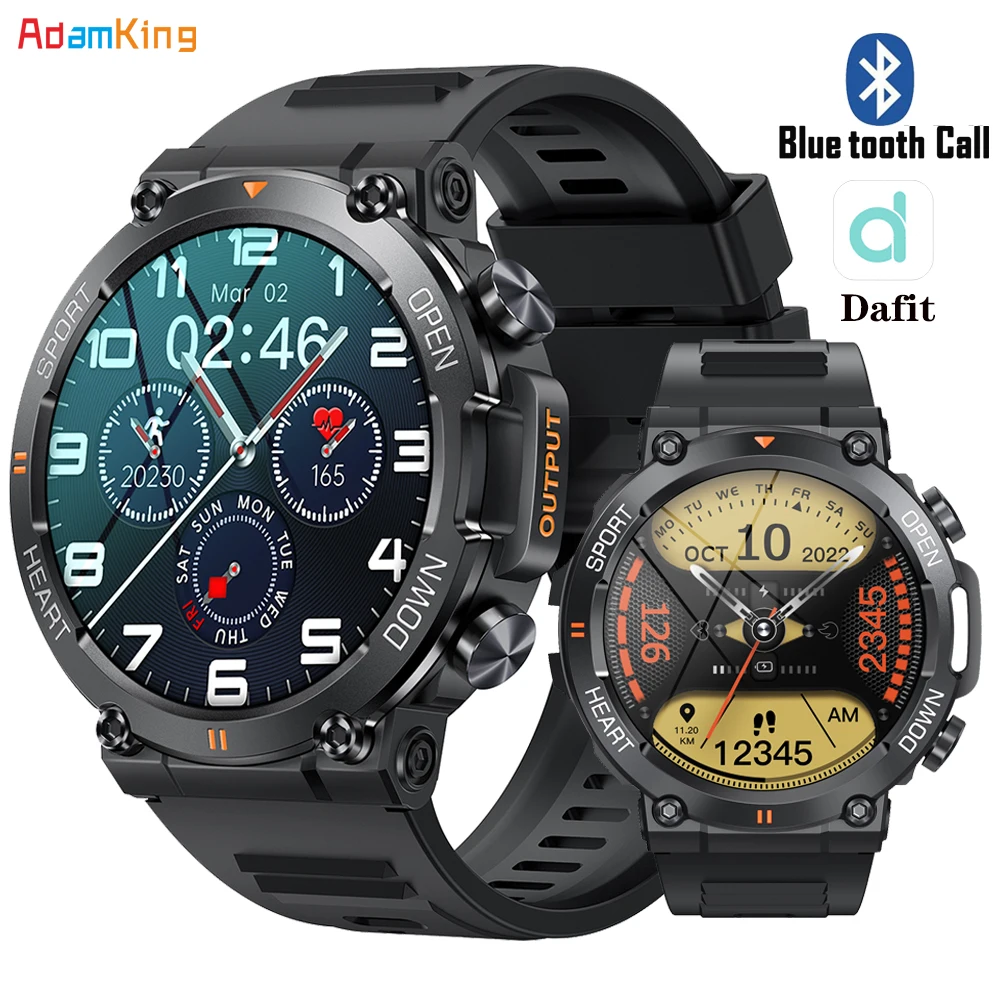 

Sports Smartwatch Men 1.39" HD Touch Screen Blue Tooth Call Music Player Heart Rate Blood Oxygen Monitor Three-proof Smart Watch