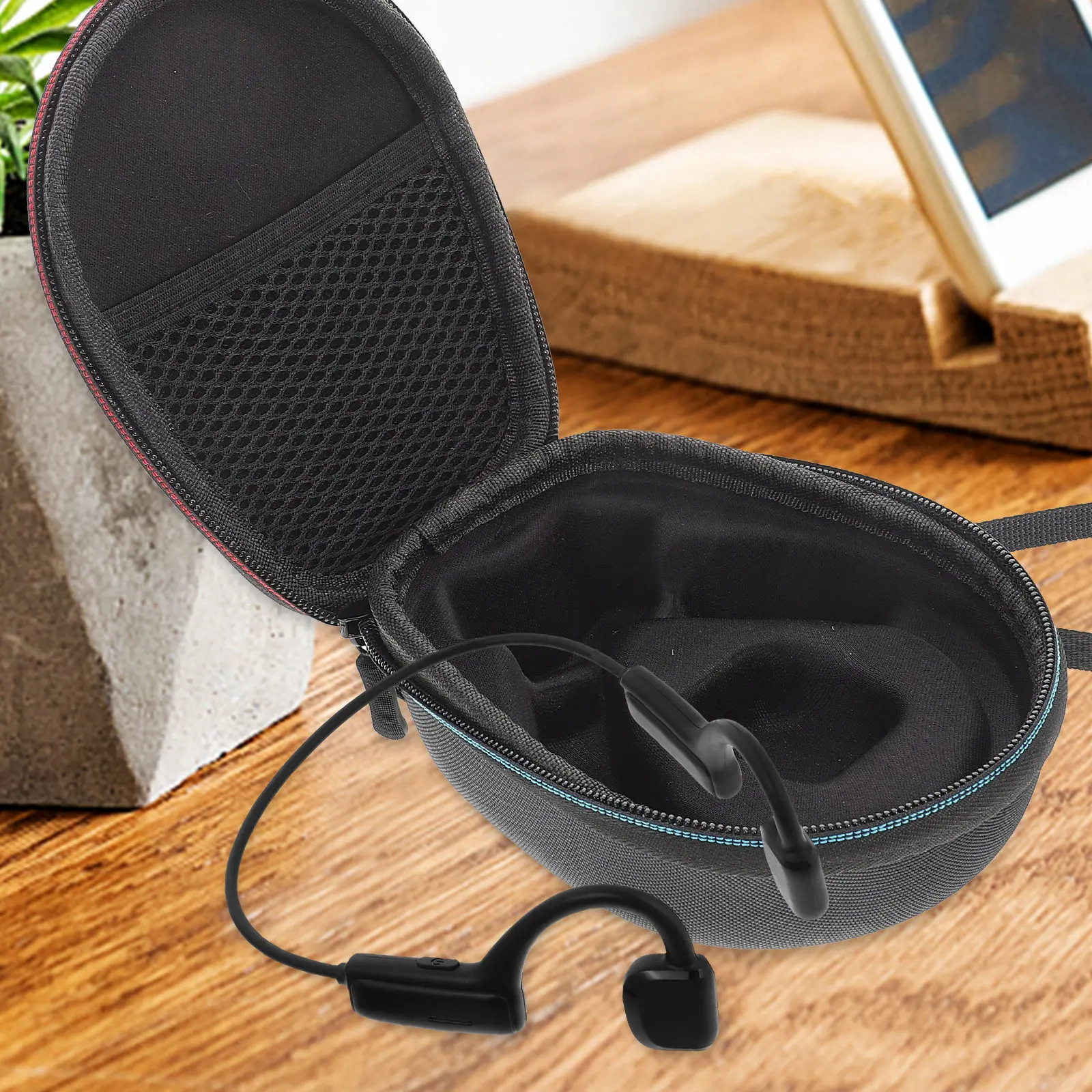 

Прочный чехол для наушников из EVA-материала, разработанный для наушников с костной проводимостью, компактный защитный чехол для хранения, органайзер для наушников для путешествий