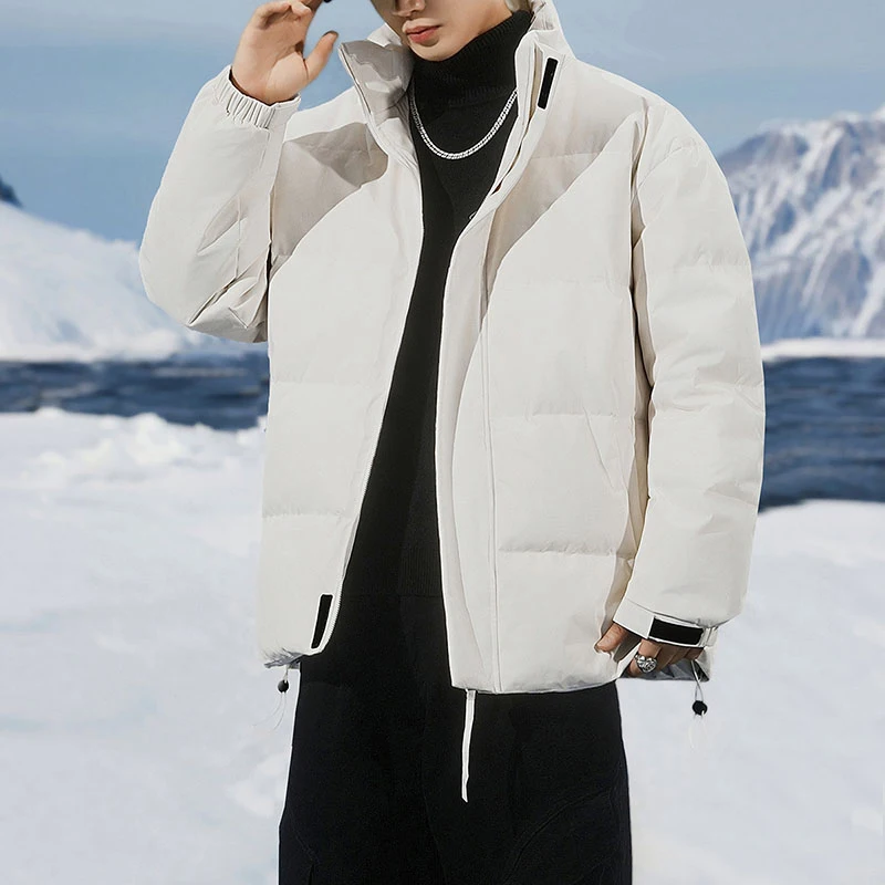 Warm Stand Collar 90% White Duck Down Jackets 2025 Winter Solid Color Puffer Coats Outwear Windproof Thicken Padded Top Clothing