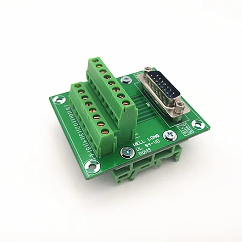 D-SUB DB15 Male Header Breakout Board, Terminal Block, Connector.