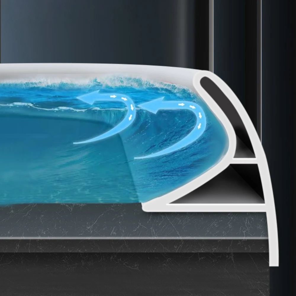

1pc 39.37in/78.74in Kitchen Countertop Splash Guard, Self-Adhesive Water Stopper for Kitchen Sink, Waterproof Edge Protector