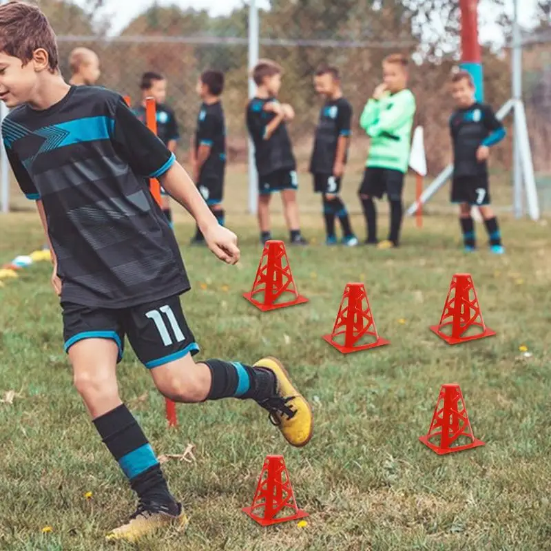 Conos deportivos para niños, conos marcadores de entrenamiento de fútbol, juego de conos de entrenamiento de Material PE para actividades al aire libre, entrenamiento de fútbol