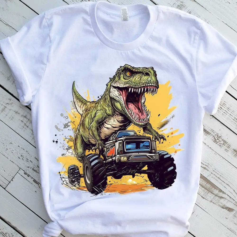 T Rex Sublimation Tyrannosaurus Png riding a monster truck creative design for shirt digital downloads