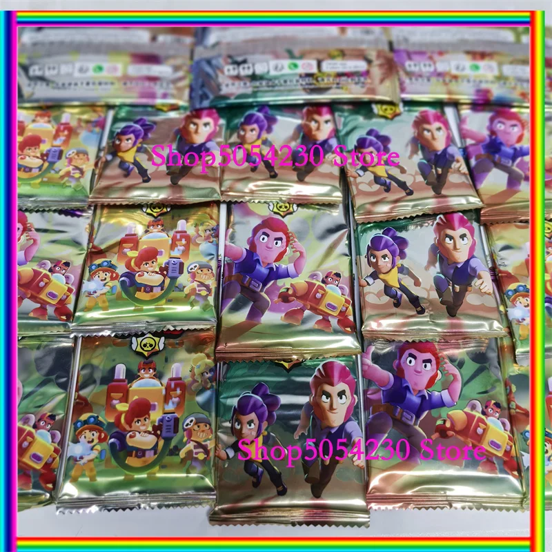 Colección de figuras de anime de Spike Crow, tarjetas coleccionables aleatorias de Brawl Stars, decoración de fiesta, tarjetas de cartón, tarjetas coleccionables raras, regalo
