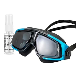 Lunettes de natation réglables pour femmes et hommes, lunettes anti-buée étanches pour myopie, ensemble acétate bleu polycarbonate