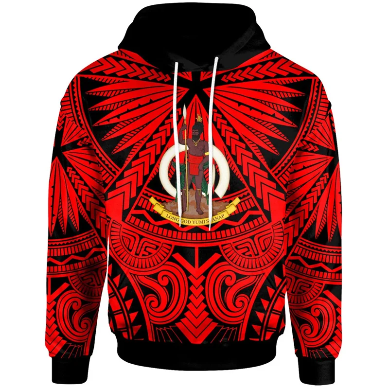 3D Epi Seal Of Vanuatu Polynesian Patterns Print Hoodies For Men Vanuatu Coat Of Arms Graphic Hooded Sweatshirts Hoodie Clothes