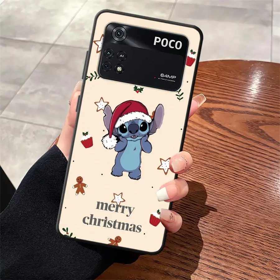 لينة عودة غطاء الهاتف القضية ل Xiaomi Poco F3 F4 F5 C50 M5 X3 X4 X5 C65 C51 M3 M4 برو عيد الميلاد لطيف غرزة البخاخة