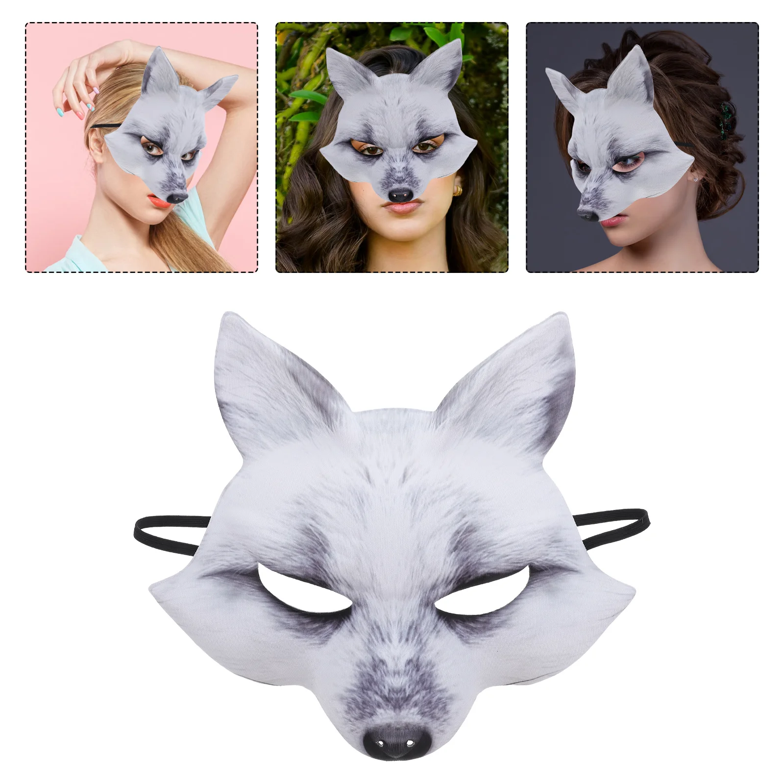 

Mask Half Face Eva Animal Costume Face Mask Accessory For Halloween Carnival Masquerade Cosplay Party Decor