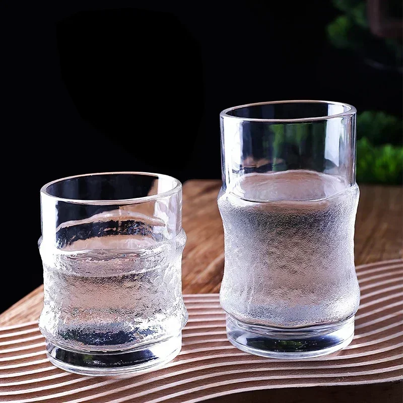 290ML/385ML Japan style Bamboo knot shaped design lead-free whiskey glass cup home drinkware water cups beer mug wine cups